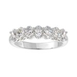 14K WHITE GOLD 1 3/8CT OVAL DIAMOND LADIES BAND