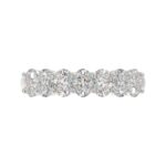 14K WHITE GOLD 1 3/8CT OVAL DIAMOND LADIES BAND - Image 5