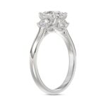 14K WHITE GOLD 1 3/8CT OVAL/ROUND DIAMOND LADIES RING (CENTER STONE OVAL DIAMOND 1CT) - Image 3