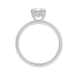 14K WHITE GOLD 1 5/8CT EMERALD/ROUND DIAMOND LADIES RING - Image 2