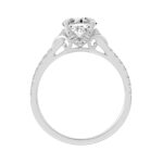 14K WHITE GOLD 1.00CT ROUND DIAMOND LADIES RING (CENTER STONE ROUND DIAMOND 3/4CT) - Image 2