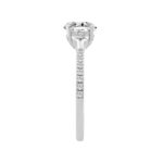 14K WHITE GOLD 1.00CT ROUND DIAMOND LADIES RING (CENTER STONE ROUND DIAMOND 3/4CT) - Image 3