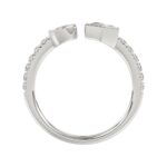 14K WHITE GOLD 1.00CT ROUND/PEAR/HEXAGON DIAMOND LADIES RING - Image 2