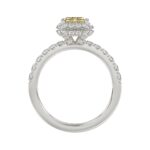 14K WHITE GOLD 1.00CT ROUND/YELLOW RADIANT DIAMOND LADIES RING (CENTER STONE YELLOW RADIANT DIAMOND 3.00CT) - Image 5
