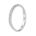 14K WHITE GOLD 1/4CT ROUND DIAMOND LADIES BAND - Image 3