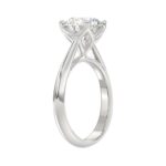 14K WHITE GOLD 2 1/2CT ROUND DIAMOND LADIES SOLITAIRE RING - Image 3