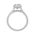 14K WHITE GOLD 2 1/2CT ROUND/CUSHION DIAMOND LADIES RING (CENTER STONE CUSHION DIAMOND 2CT) - Image 2