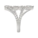 14K WHITE GOLD 2 1/2CT ROUND/EMERALD/PEAR/OVAL DIAMOND LADIES RING - Image 5