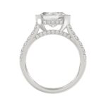 14K WHITE GOLD 2 1/2CT ROUND/OVAL DIAMOND LADIES RING (CENTER STONE OVAL DIAMOND 2CT - Image 2