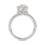 14K WHITE GOLD 2 1/2CT ROUND/OVAL DIAMOND LADIES RING (CENTER STONE OVAL DIAMOND 2CT) - Image 2