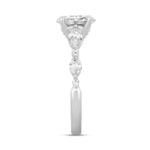 14K WHITE GOLD 2 1/2CT ROUND/OVAL/MARQUISE DIAMOND LADIES RING (CENTER STONE OVAL DIAMOND 2CT) - Image 3
