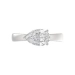 14K WHITE GOLD 2 1/2CT ROUND/PEAR DIAMOND LADIES RING (CENTER STONE PEAR DIAMOND 2.00CT) - Image 5