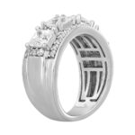 14K WHITE GOLD 2 1/2CT ROUND/PRINCESS DIAMOND LADIES BAND - Image 3