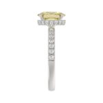 14K WHITE GOLD 2 1/2CT ROUND/YELLOW OVAL DIAMOND LADIES RING (CENTER STONE 2.00CT) - Image 4