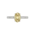 14K WHITE GOLD 2 1/2CT ROUND/YELLOW OVAL DIAMOND LADIES RING (CENTER STONE 2.00CT) - Image 5