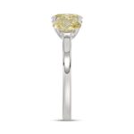 14K WHITE GOLD 2 1/2CT YELLOW OVAL DIAMOND LADIES RING - Image 4