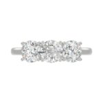 14K WHITE GOLD 2 1/3CT ROUND DIAMOND LADIES RING - Image 5