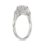 14K WHITE GOLD 2 1/3CT ROUND/PEAR DIAMOND LADIES RING (CENTER STONE ROUND DIAMOND 1 1/4CT) - Image 3