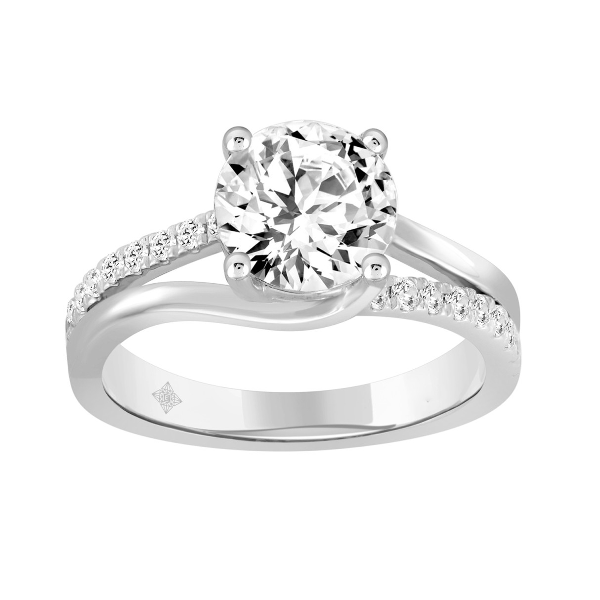 14K WHITE GOLD 2 1/4CT ROUND DIAMOND LADIES RING (CENTER STONE ROUND DIAMOND 2.00CT) - Image 1