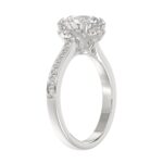 14K WHITE GOLD 2 1/4CT ROUND DIAMOND LADIES RING (CENTER STONE ROUND DIAMOND 2CT) - Image 3