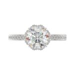 14K WHITE GOLD 2 1/4CT ROUND DIAMOND LADIES RING (CENTER STONE ROUND DIAMOND 2CT) - Image 5