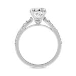 14K WHITE GOLD 2 1/4CT ROUND/BAGUETTE DIAMOND LADIES RING (CENTER STONE ROUND DIAMOND 2CT) - Image 2