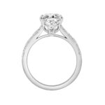 14K WHITE GOLD 2 1/4CT ROUND/BAGUETTE/CUSHION DIAMOND LADIES RING (CENTER STONE CUSHION DIAMOND 2CT) - Image 2