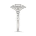 14K WHITE GOLD 2 1/4CT ROUND/BAGUETTE/HEXAGON DIAMOND LADIES RING - Image 4