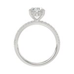 14K WHITE GOLD 2 1/5CT ROUND/OVAL DIAMOND LADIES RING (CENTER STONE OVAL DIAMOND 2CT) - Image 2