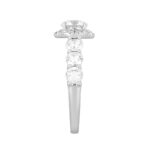 14K WHITE GOLD 2 3/4CT ROUND DIAMOND LADIES RING (CENTER STONE ROUND DIAMOND 1CT ) - Image 3