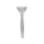 14K WHITE GOLD 2 3/4CT ROUND/OVAL/PEAR DIAMOND LADIES RING (CENTER STONE OVAL DIAMOND 2.00CT) - Image 3