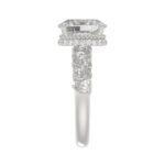 14K WHITE GOLD 2 3/4CT ROUND/OVAL/PEAR DIAMOND LADIES RING (CENTER STONE OVAL DIAMOND 2CT) - Image 4