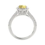 14K WHITE GOLD 2 3/4CT ROUND/YELLOW PEAR DIAMOND LADIES RING (CENTER STONE YELLOW PEAR DIAMOND 2.00CT) - Image 2