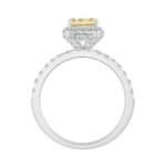 14K WHITE GOLD 2 3/4CT ROUND/YELLOW RADIANT DIAMOND LADIES RING (CENTER STONE YELLOW RADIANT DIAMOND 2CT) - Image 2