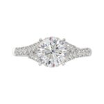 14K WHITE GOLD 2 3/8CT ROUND DIAMOND LADIES RING (CENTER STONE ROUND DIAMOND 2CT) - Image 5