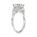 14K WHITE GOLD 2 5/8CT PRINCESS/PEAR DIAMOND LADIES RING (CENTER STONE PRINCESS DIAMOND 1 5/8CT) - Image 3