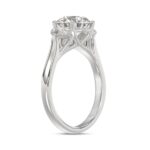 14K WHITE GOLD 2 5/8CT ROUND/HALFMOON DIAMOND LADIES RING (CENTER STONE ROUND DIAMOND 2CT) - Image 3
