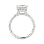 14K WHITE GOLD 2 7/8CT ROUND/PRINCESS DIAMOND LADIES BRIDAL SET (CENTER STONE PRINCESS DIAMOND 2.00CT) - Image 2