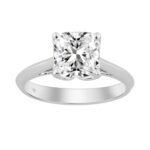 14K WHITE GOLD 2.00CT CUSHION DIAMOND LADIES RING