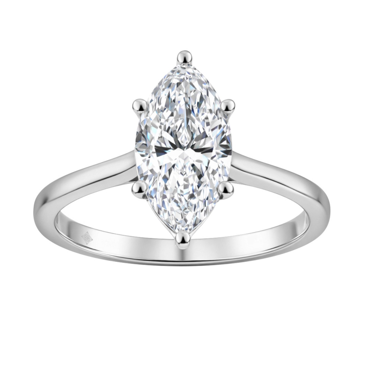 14K WHITE GOLD 2.00CT MARQUISE DIAMOND LADIES SOLITAIRE RING (CENTER STONE MARQUISE DIAMOND 2CT - Image 1