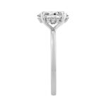 14K WHITE GOLD 2.00CT OVAL/ROUND DIAMOND LADIES RING (CENTER STONE OVAL DIAMOND 2CT) - Image 3