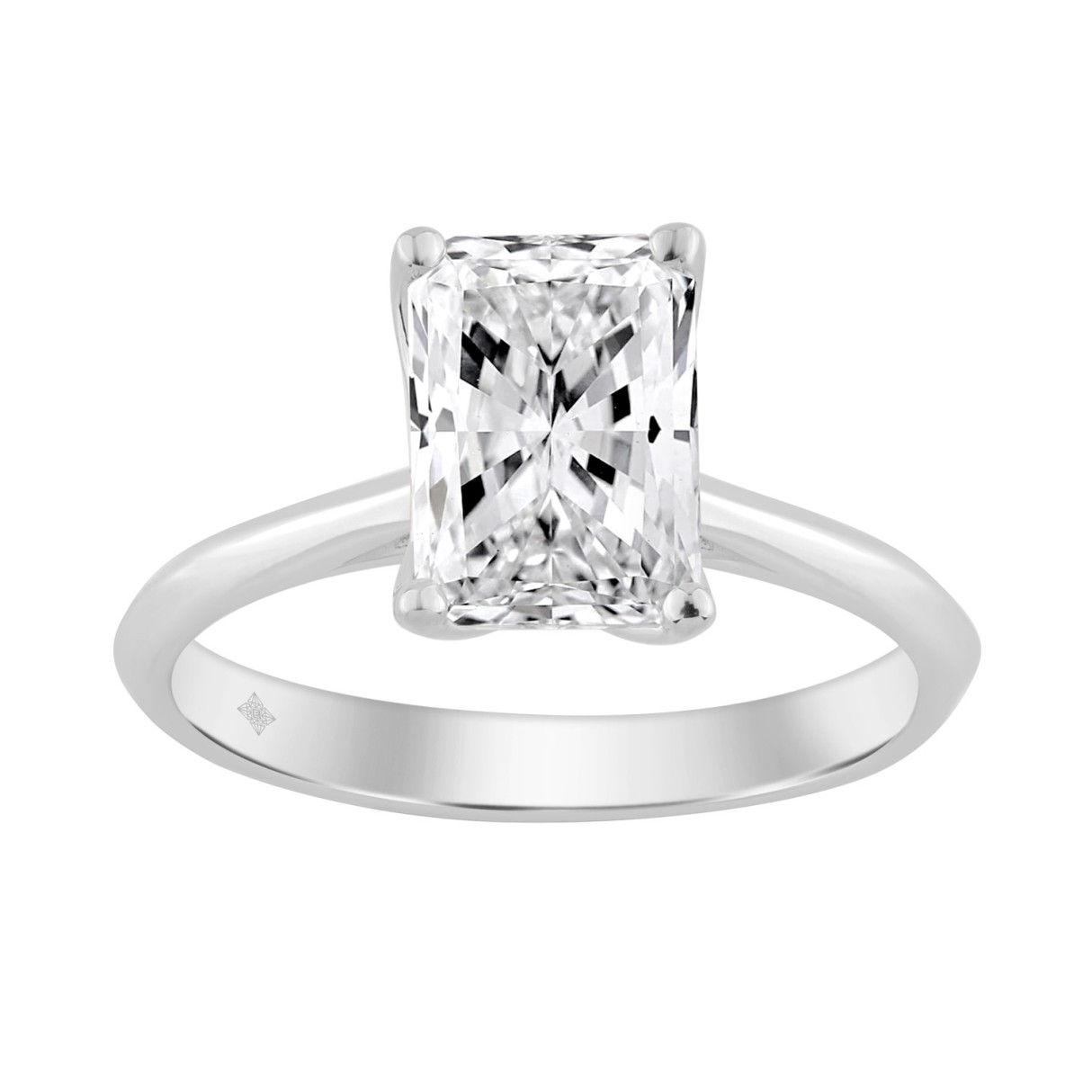 14K WHITE GOLD 2.00CT RADIANT DIAMOND LADIES SOLITAIRE RING - Image 1