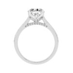 14K WHITE GOLD 2.00CT ROUND DIAMOND LADIES RING (CENTER STONE ROUND DIAMOND 1 3/4CT) - Image 2