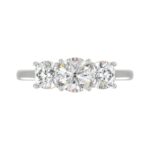 14K WHITE GOLD 2.00CT ROUND DIAMOND LADIES RING (CENTER STONE ROUND DIAMOND 1CT) - Image 5