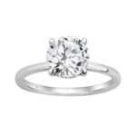 14K WHITE GOLD 2.00CT ROUND DIAMOND LADIES RING (CENTER STONE ROUND DIAMOND 2CT)