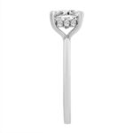 14K WHITE GOLD 2.00CT ROUND/CUSHION DIAMOND LADIES RING (CENTER STONE CUSHION DIAMOND 2CT) - Image 3