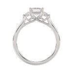 14K WHITE GOLD 2.00CT ROUND/EMERALD DIAMOND LADIES RING - Image 2