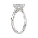14K WHITE GOLD 2.00CT ROUND/EMERALD DIAMOND LADIES RING - Image 3