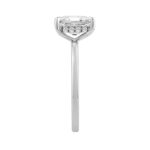 14K WHITE GOLD 2.00CT ROUND/EMERALD DIAMOND LADIES RING (CENTER STONE EMERALD DIAMOND 2CT) - Image 2