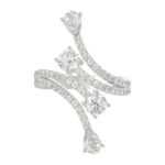 14K WHITE GOLD 2.00CT ROUND/PEAR DIAMOND LADIES RING - Image 4